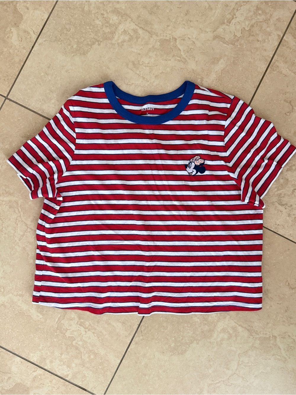 Disney x Old Navy Striped Minnie Mouse Short Sleeve Tee
